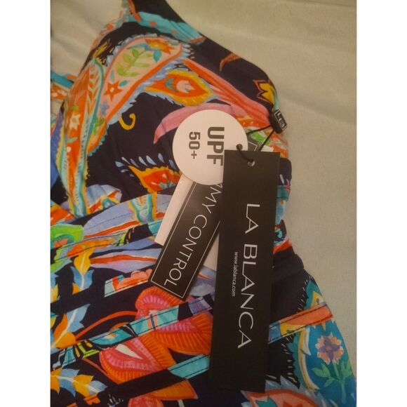 NWT La Blanca Tropidelic Paisley One-Piece Swimsuit - Picture 7 of 7